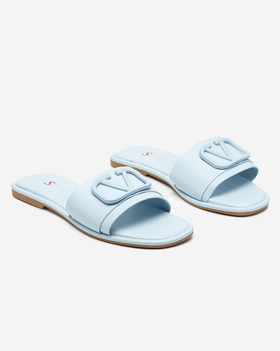 Cartec blaue Damenhausschuhe aus Öko-Leder - Schuhe