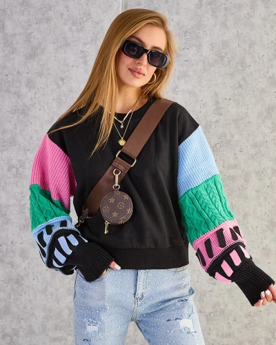 Жіночий світшот Royalfashion з різнокольоровими рукавами