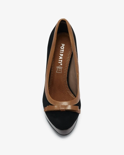 Schwarze Damenpumps mit hohem Stiletto Zistin- Footwear