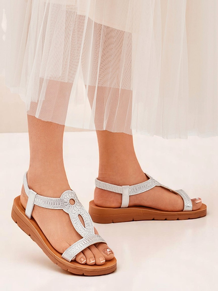 Royalfashion Damensandalen mit dekorativen Ava Shine Riemen