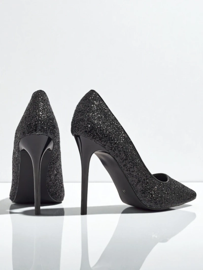 Damen Eco-Leder Pumps mit Brokat Zavrimea