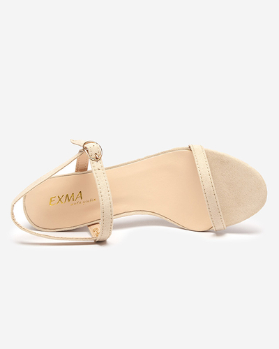 Damensandale auf dem Pfosten in beige Usopi - Schuhe