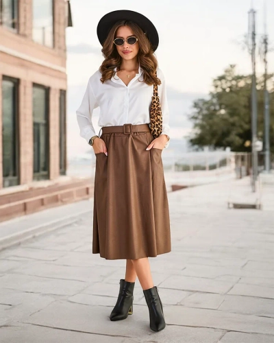 Royalfashion Damen Midi-Rock PLUS GRÖßE