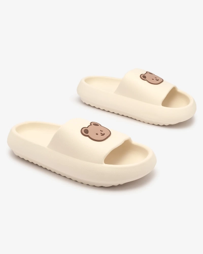 Жіночі гумові шльопанці Royalfashion Cream Mabyn
