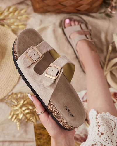 Royalfashion Damen Flip-Flops mit Schnallen Foumy