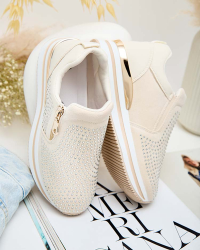 Royalfashion Damen Halbschuhe mit Zirkonen Mirconie