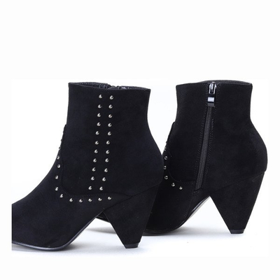 Schwarze Stiefel mit dreieckigem Absatz Lorelei - Footwear