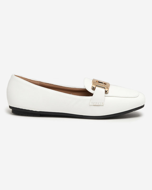 OUTLET Жіночі білі лофери Melukia - Туфлі