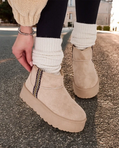 Royalfashion Kurze Schneestiefel für Frauen Haluzi