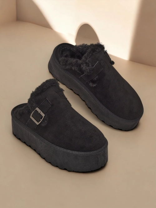 Королівська мода Короткі чоботи без каблуків для жінок Поктес