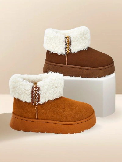 Royalfashion Damen Winterstiefel mit Pelz Rovvoy