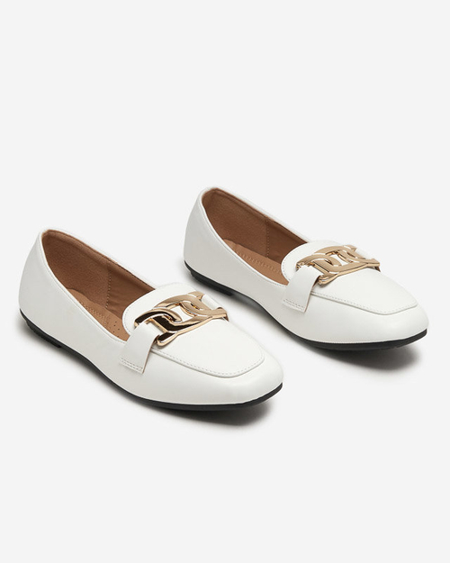 OUTLET Жіночі білі лофери Melukia - Туфлі