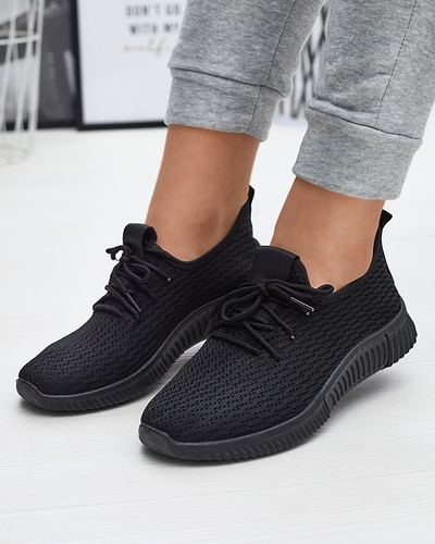 Schwarze Sportschuhe für Damen aus Stoff Vobbu- Footwear