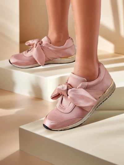 Royalfashion Damen Sneaker mit Schleife Socca