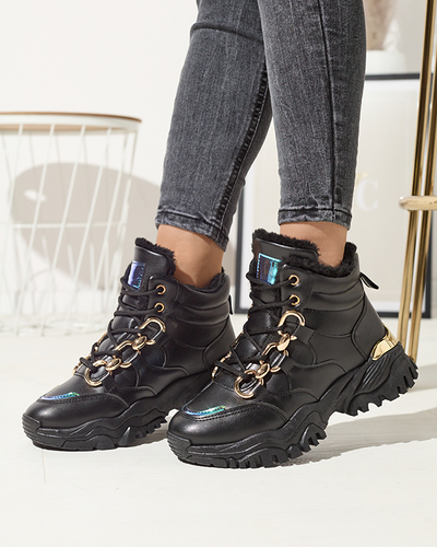 Schwarze isolierte Damen-Sportschuhe Nepolle- Footwear