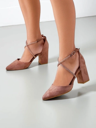 Royalfashion Damen eco-suede Pumps mit Riemen Eurole