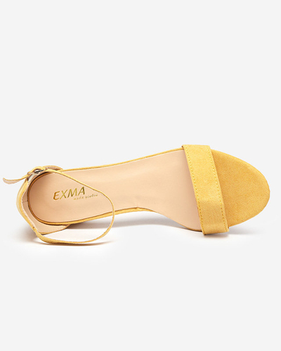 Royalfashion Gelbe Damen Stiletto-Sandalen Nelino
