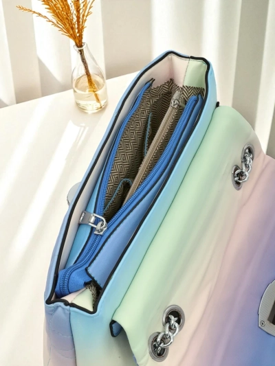 Royalfashion Kleine Damenhandtasche aus ombrefarbenem Öko-Leder Sophie Rose