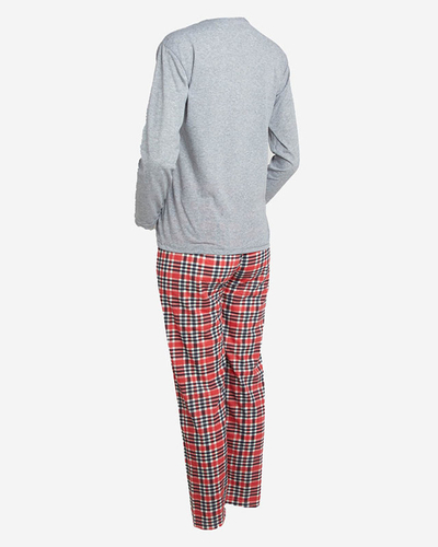 Grauer Schlafanzug für Damen mit Weihnachtsaufdruck- Kleidung