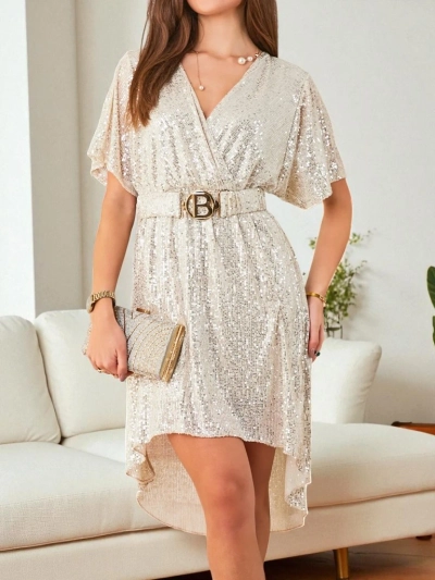 Royalfashion Damenkleid mit Pailletten