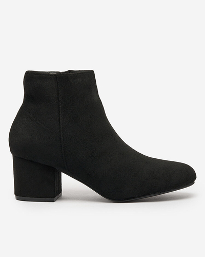 Royalfashion Schwarze Damenstiefel mit niedrigem Schaft Referra