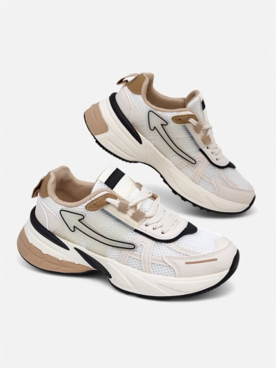 Royalfashion Damen Sport Sneakers mit dickerer Sohle Beysa