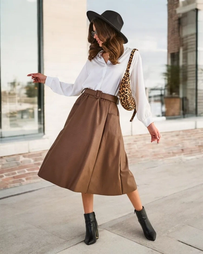 Royalfashion Damen Midi-Rock PLUS GRÖßE