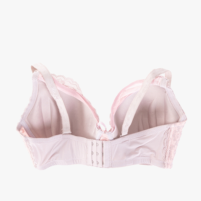 Rosa und grauer Spitzen-BH für Damen - Unterwäsche