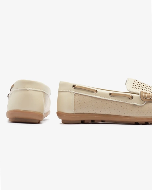 Ажурні дитячі мокасини бежеві Neddax - Взуття