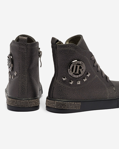 Graphite Mädchenstiefel mit Arikki-Dekoration - Schuhe