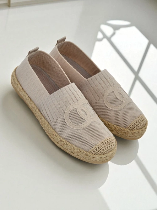 Aurelia Espadryle Royalfashion Бежеві - Плоскі жіночі туфлі без застібок