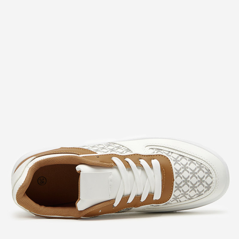 Weißer Damen-Sportschuh mit Glou-Print - Schuhe