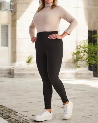 Чорні класичні жіночі утеплені легінси PLUS SIZE - Одяг