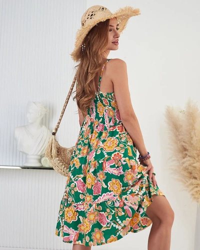 Royalfashion Damen Baumwoll-Blumenkleid