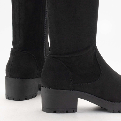 Чорні жіночі ботфорти Erwineta