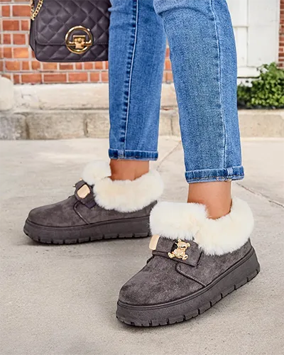 Royalfashion Damen Kurzstiefel a'la Schneestiefel Dobis