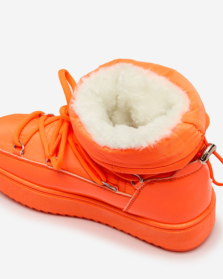 Royalfashion Kinder Schlupfschuhe a'la Schneestiefel in neon orange Asifa