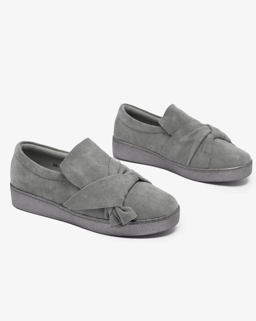 Сірі жіночі сліпони з екозамші Bliwix - Взуття