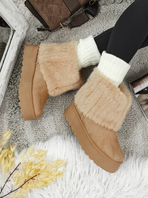 Чоботи a'la снігоходи жіночі з хутром Irelle