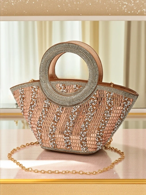 Маленька жіноча сумочка з цирконами Sparkle Queen