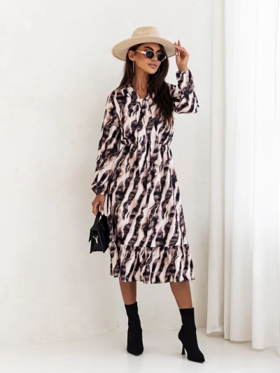 Royalfashion Damen-Midi-Kleid mit Druck