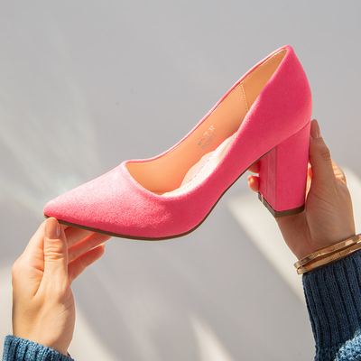 Neonrosa Pumps für Damen mit höherem Absatz Madelina - Schuhe