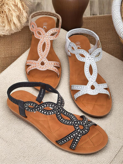 Royalfashion Damen-Sandalen mit dekorativen Riemen Lola Grace