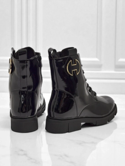 Lackierte Damen Schnürstiefeletten Kalen