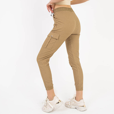 Beige Cargohose für Damen - Kleidung