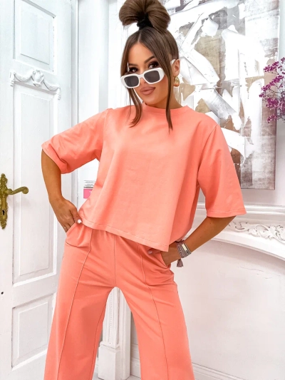 Royalfashion Damen Baumwollset mit weit geschnittenen Hosen