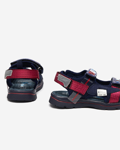 Marineblaue Kindersandalen mit Aufnähern Netiks - Schuhe