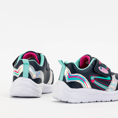 Mikorasi Sportschuhe für Mädchen in Marineblau und Mintgrün - Schuhe