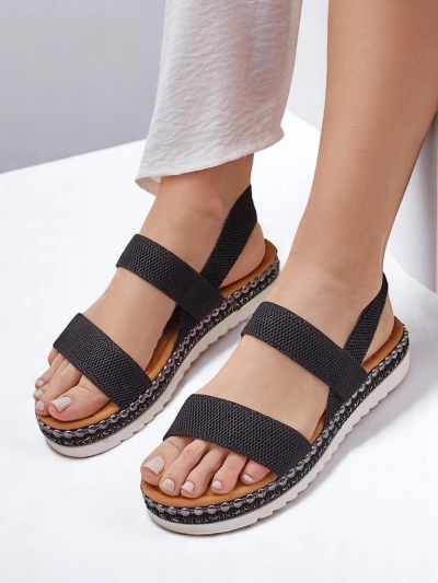Royalfashion Damensandalen mit dekorativer Sohle Zindas
