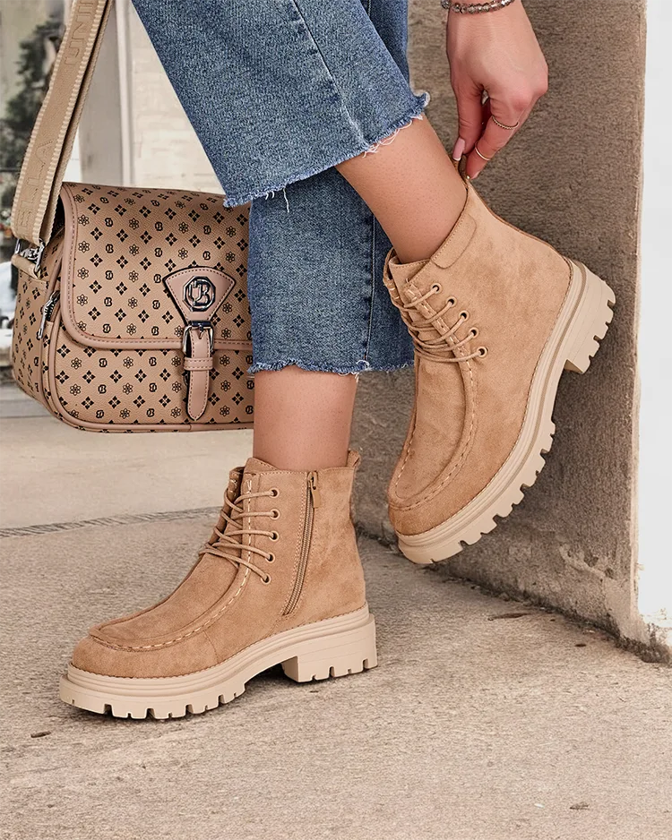 Royalfashion Damen Schnürstiefeletten Rullose